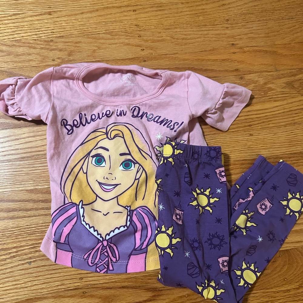 Disney Rapunzel Kids Matched Set - Pink and Purple
